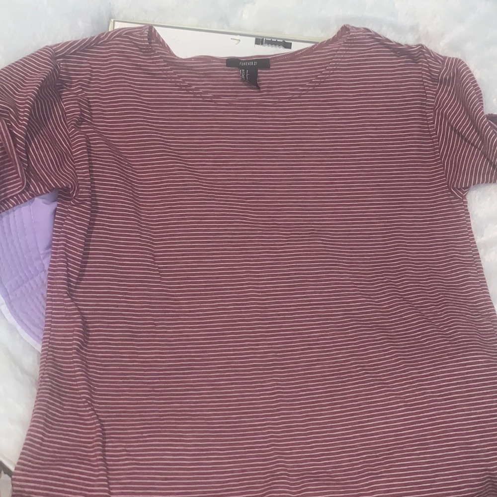 Forever 21 Striped Flowy Tee